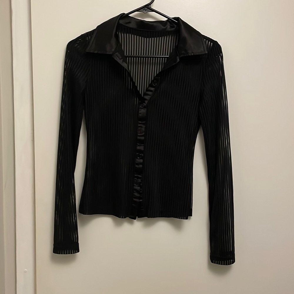 Black sheer blouse